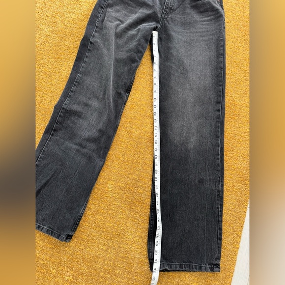 Zara TRF Mid-Rise Wide Leg Black Jeans US 6 - Picture 6 of 9